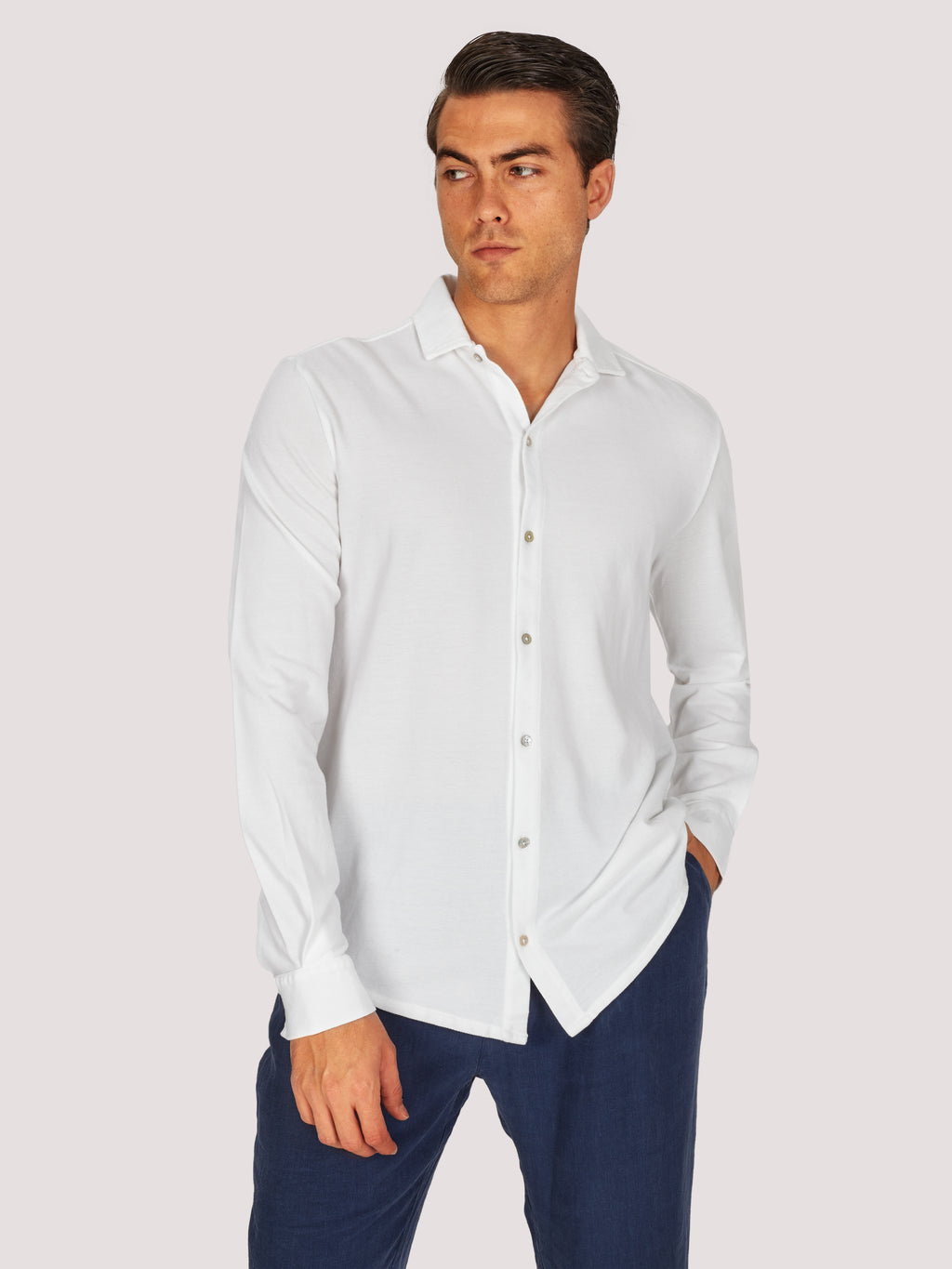 CAMICIA PIQUE BIANCO