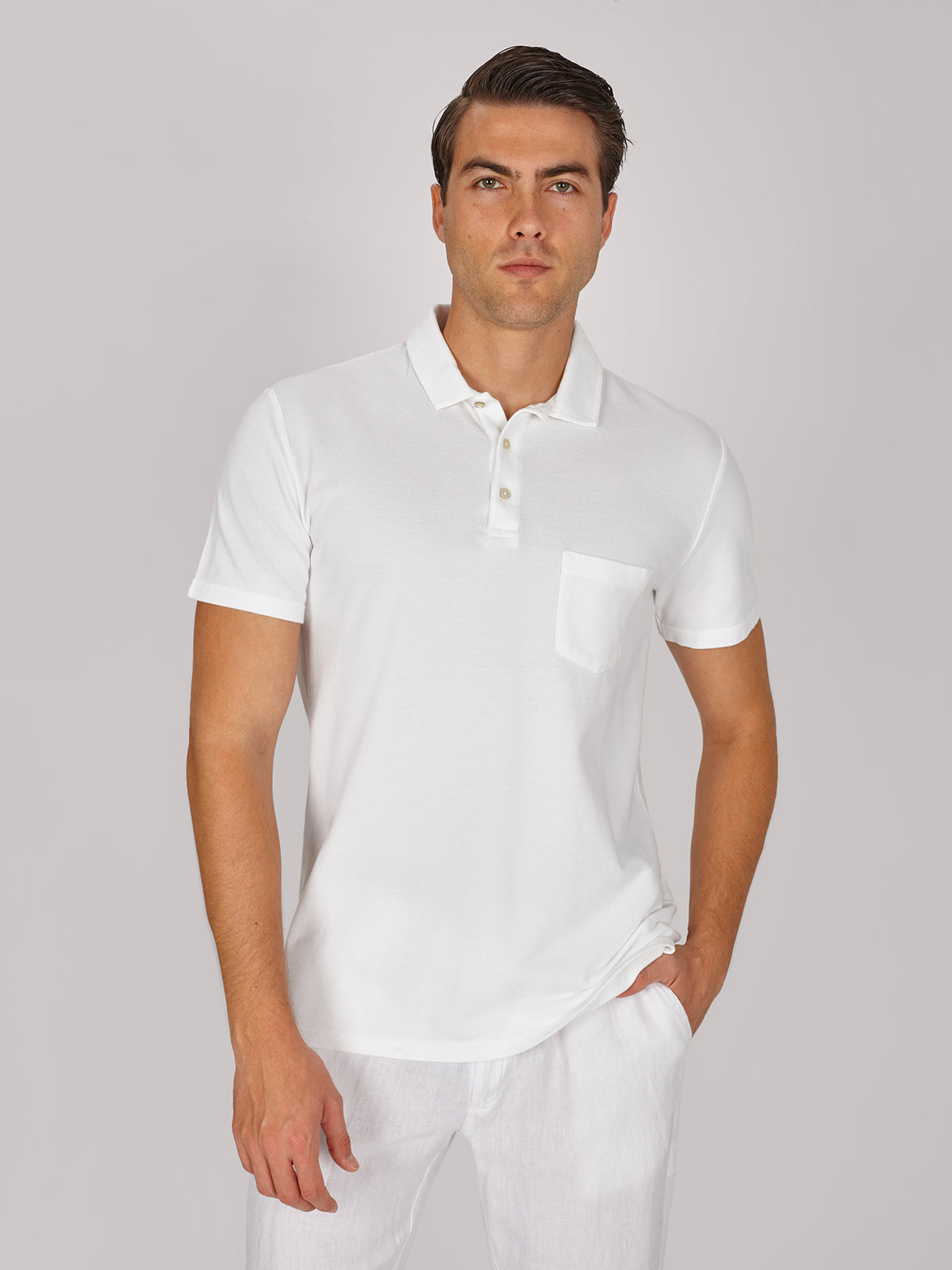 POLO PIQUE BIANCO