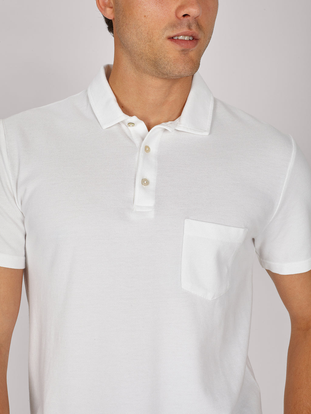 POLO PIQUE BIANCO