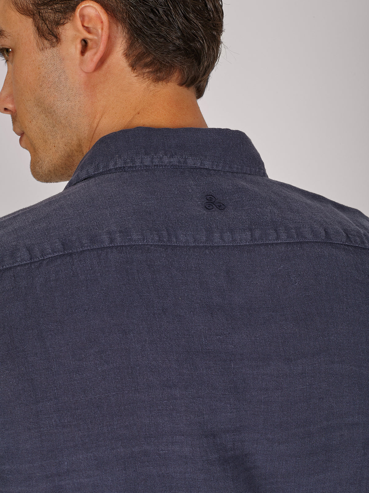 CAMICIA VITTO NAVY LINEN
