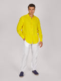 CAMICIA VITTO GIALLO LINEN