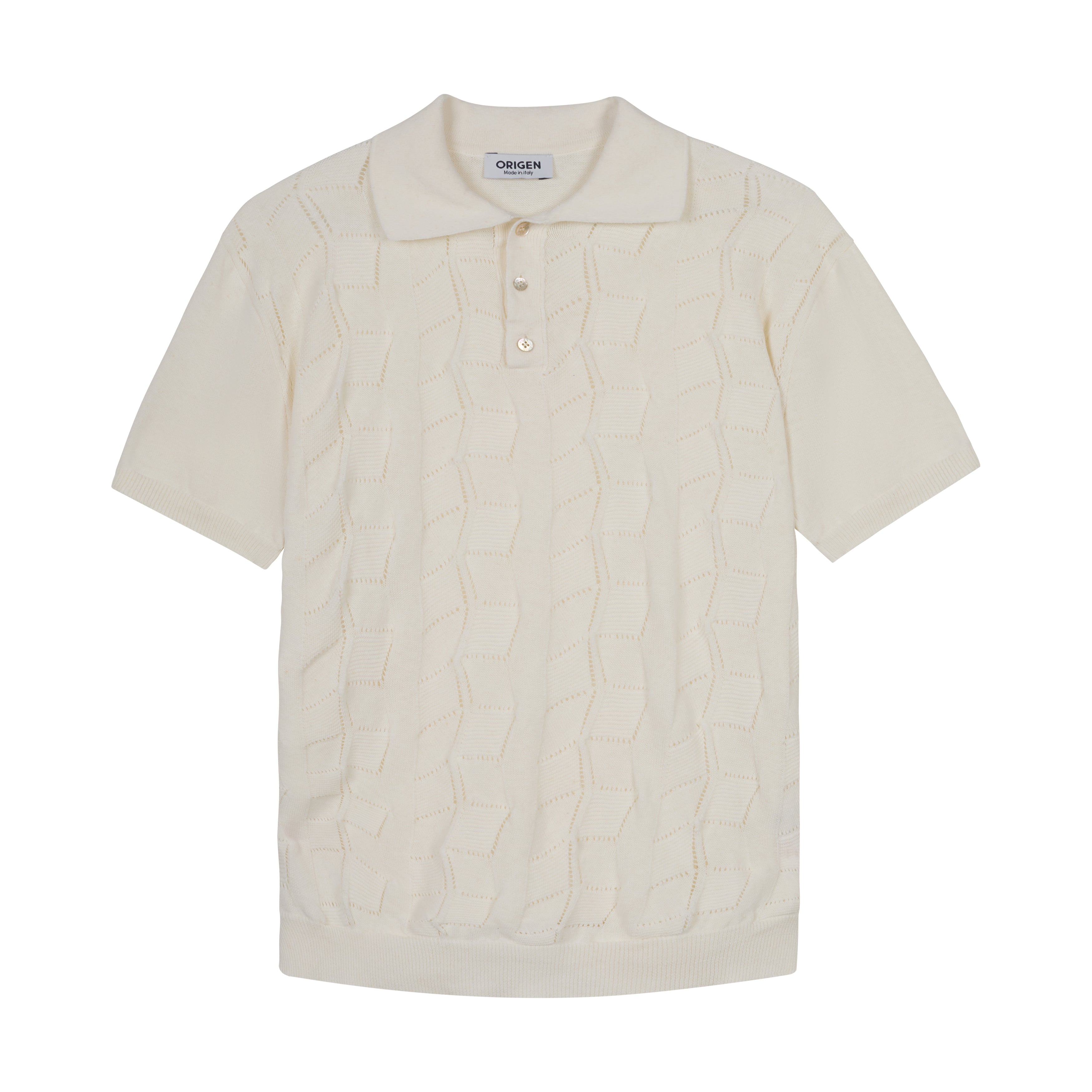 POLO FABIO BIANCO COTTON/LINEN