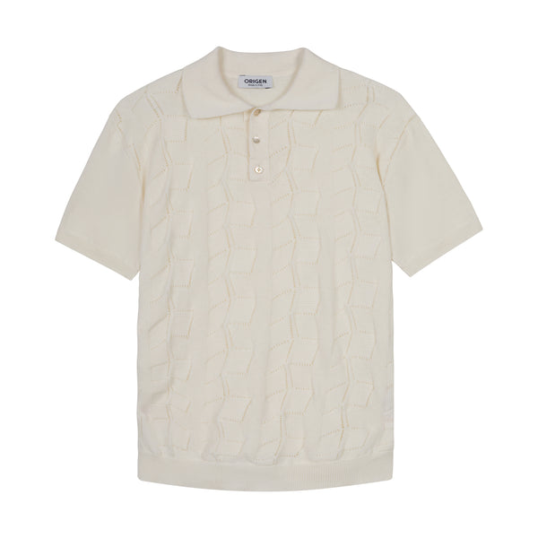 POLO FABIO BIANCO COTTON/LINEN