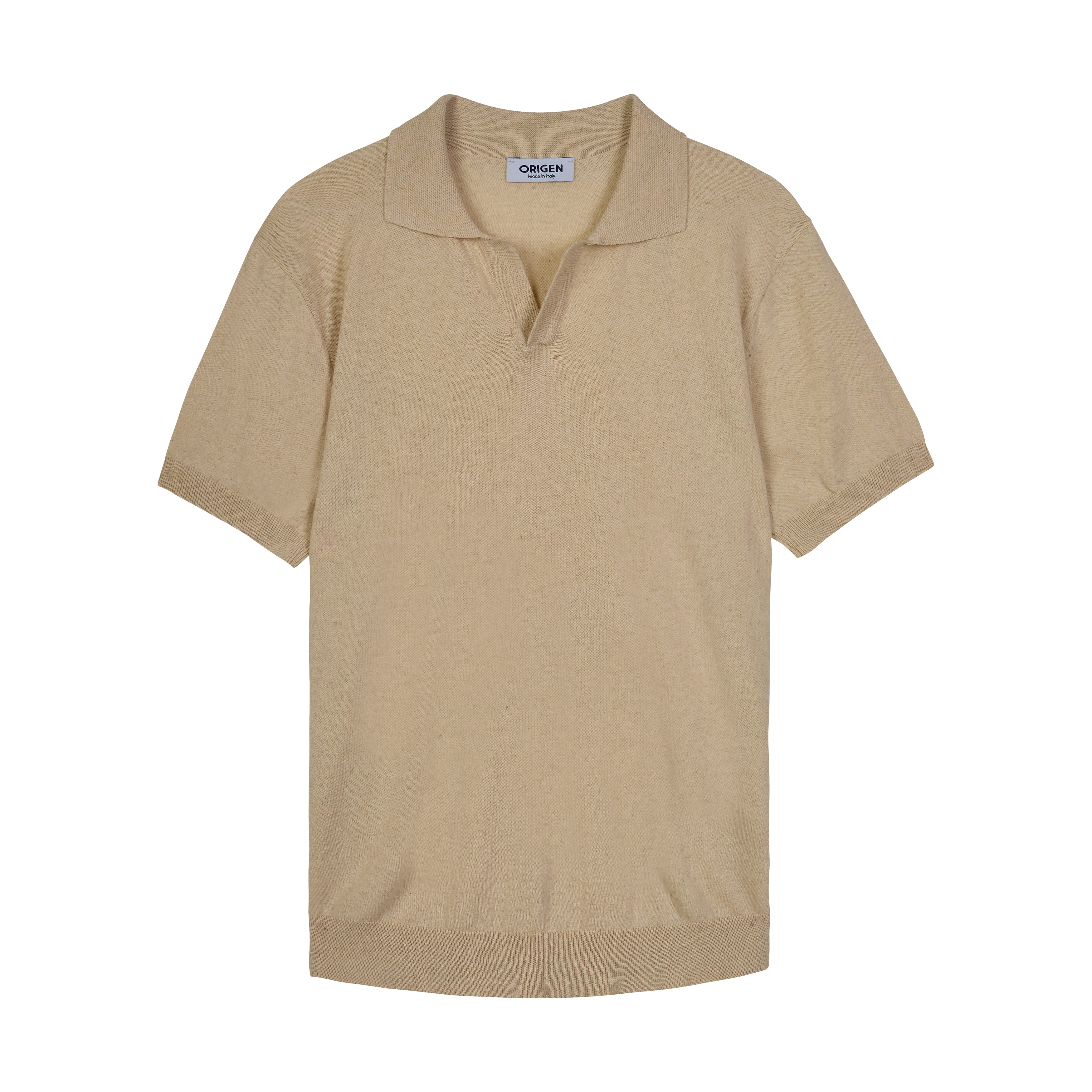 POLO PAOLO BEIGE COTTON/LINEN