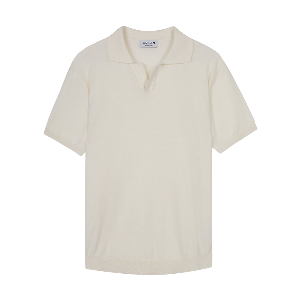 POLO PAOLO WHITE COTTON/LINEN