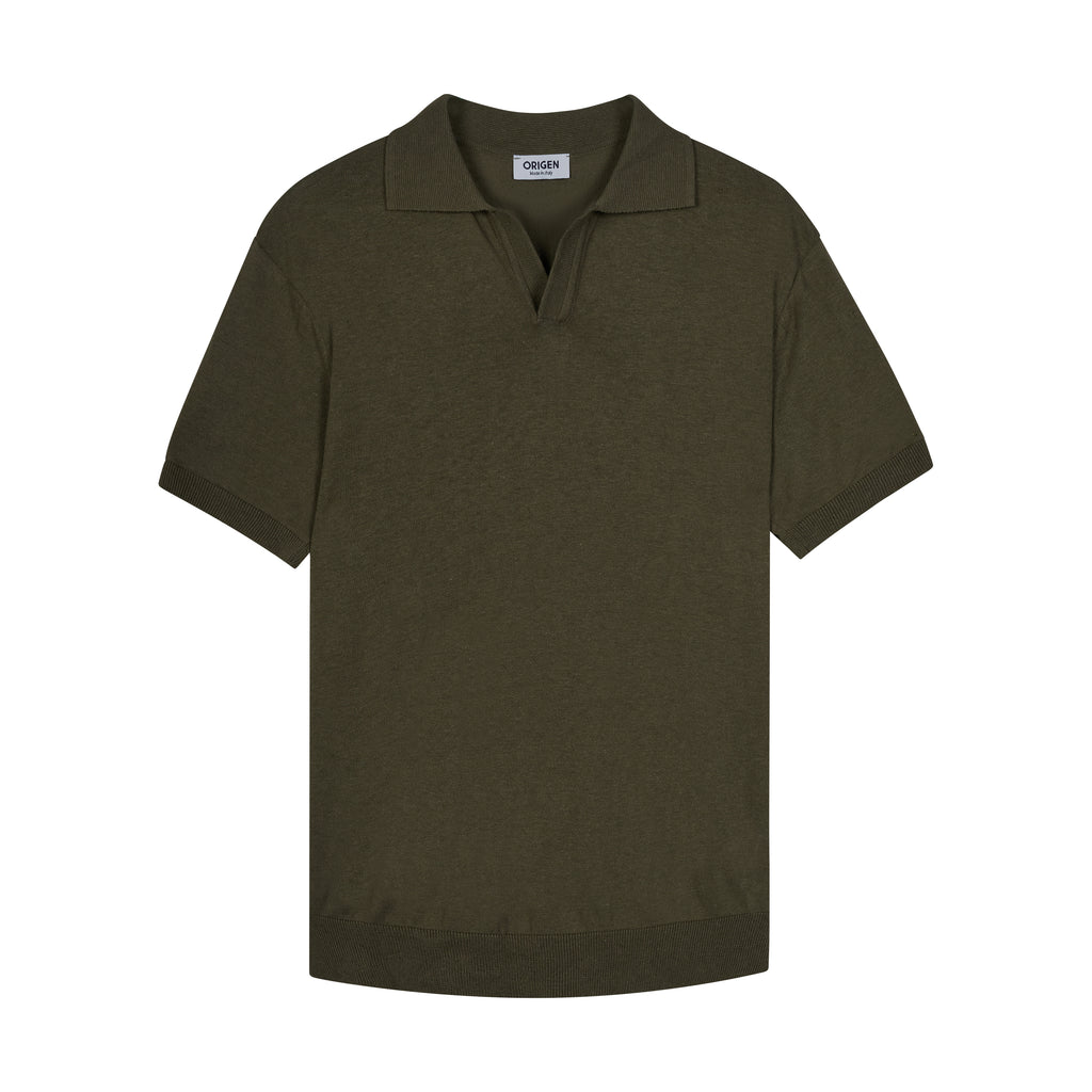 POLO PAOLO GREEN COTTON/LINEN