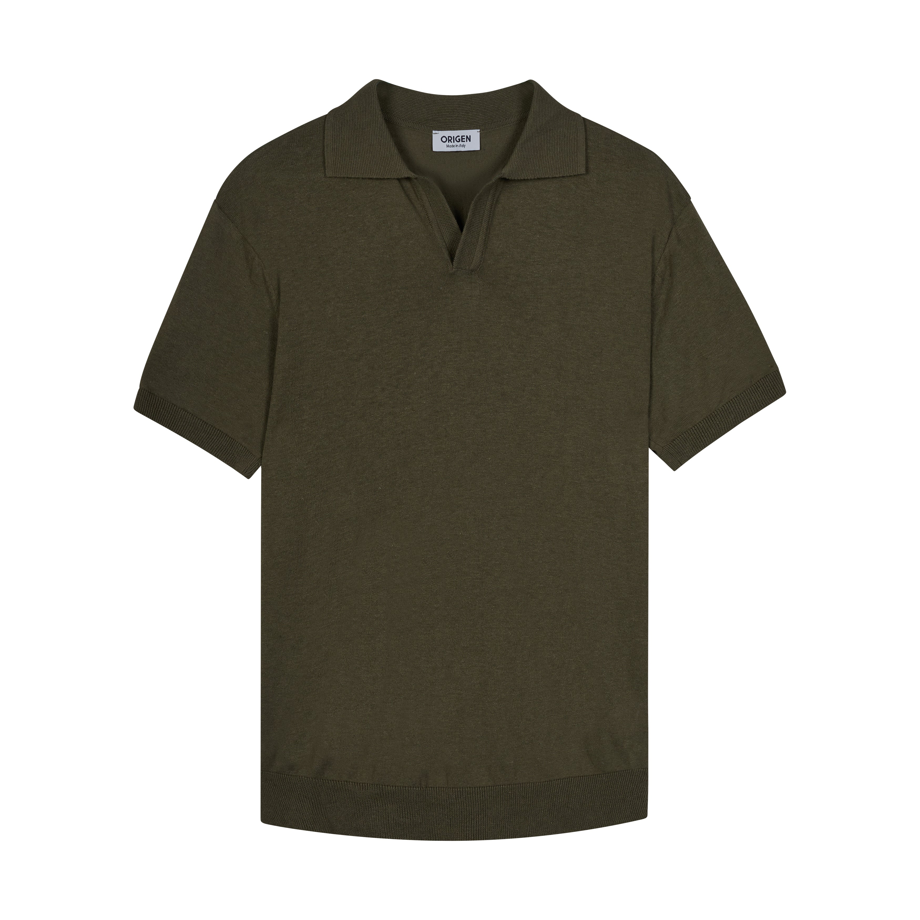 POLO PAOLO GREEN COTTON/LINEN