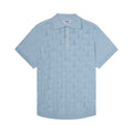 POLO FABIO CELESTE COTTON/LINEN