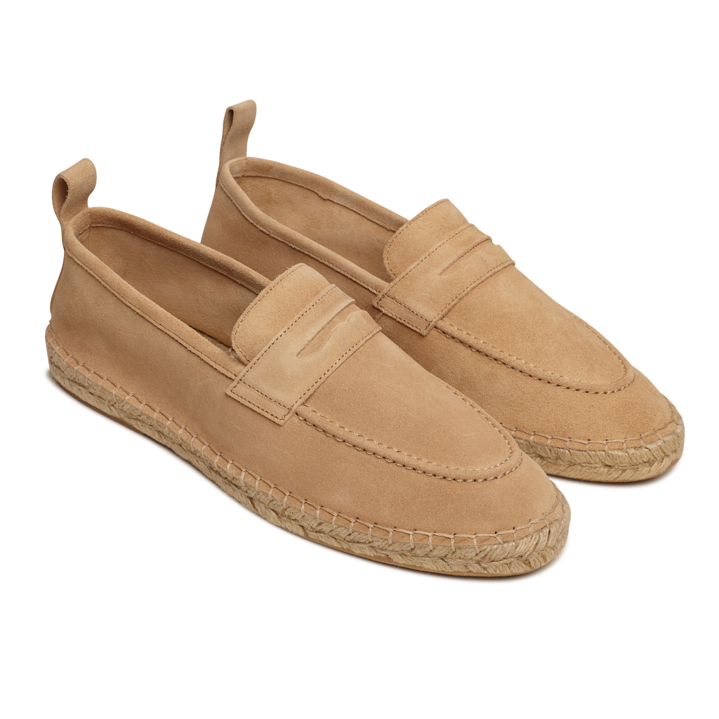 ESPADRILLAS MOCASSINO CAMOSCIO BEIGE