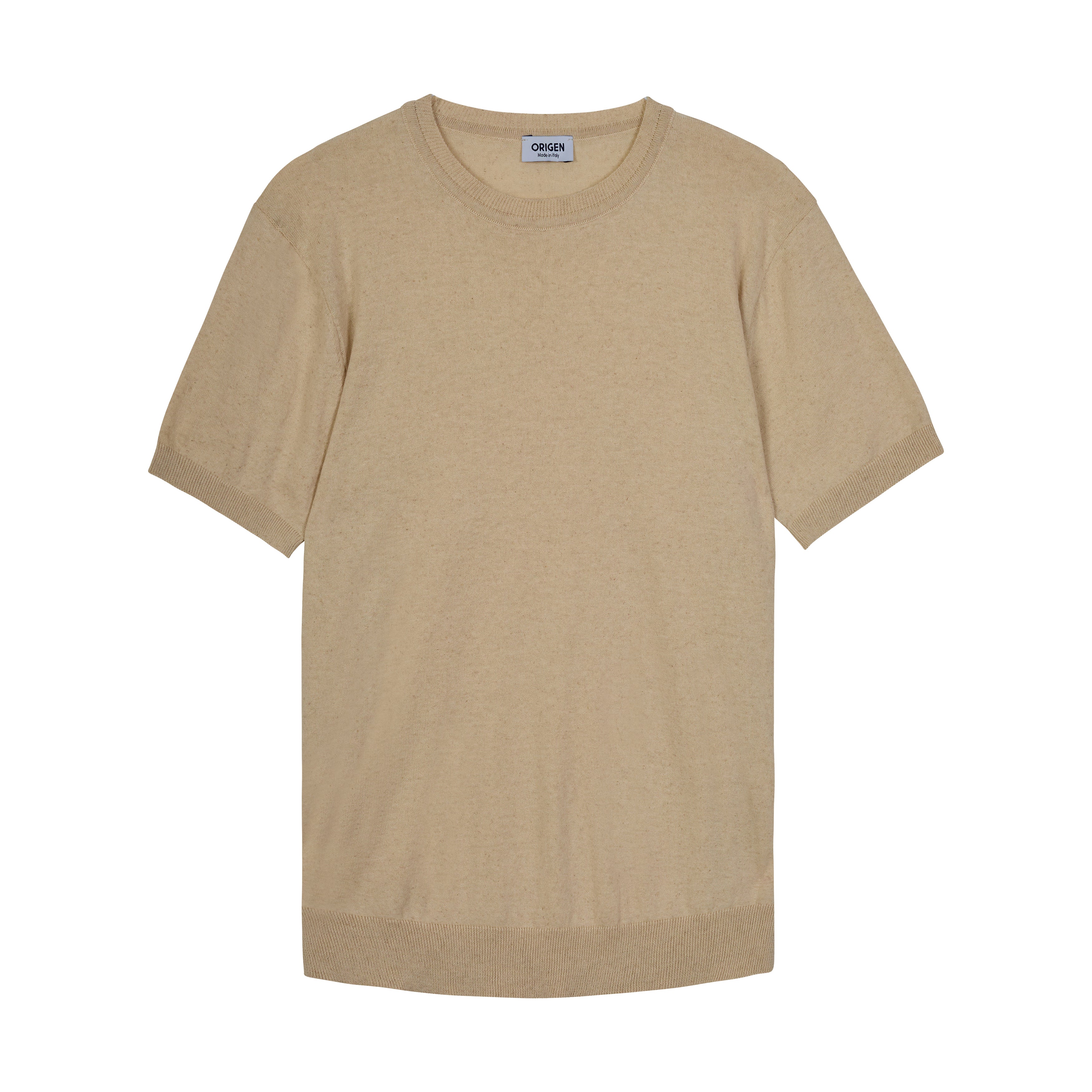 T.SHIRT PAOLO BEIGE LINEN/COTTON