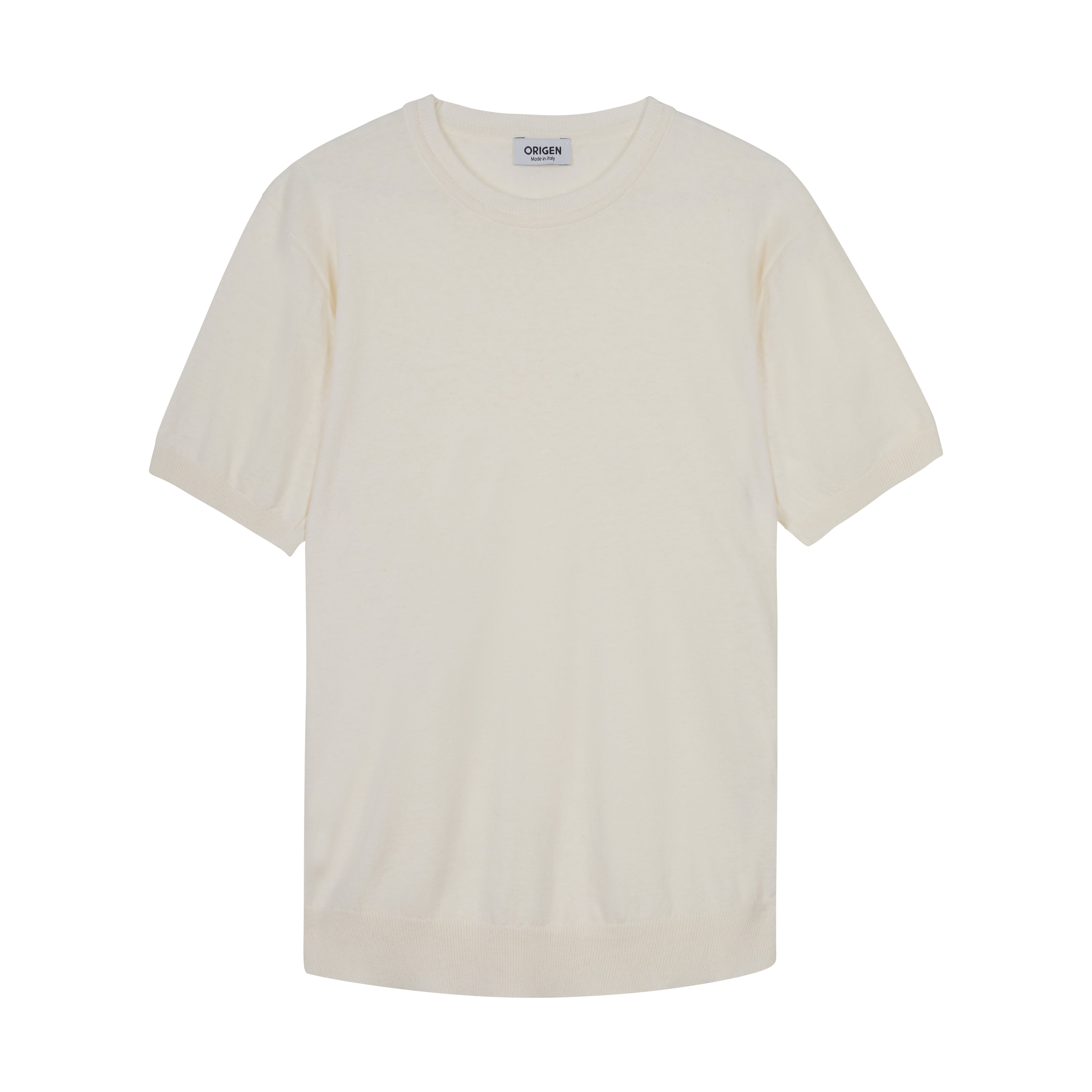 T.SHIRT PAOLO WHITE LINEN/COTTON