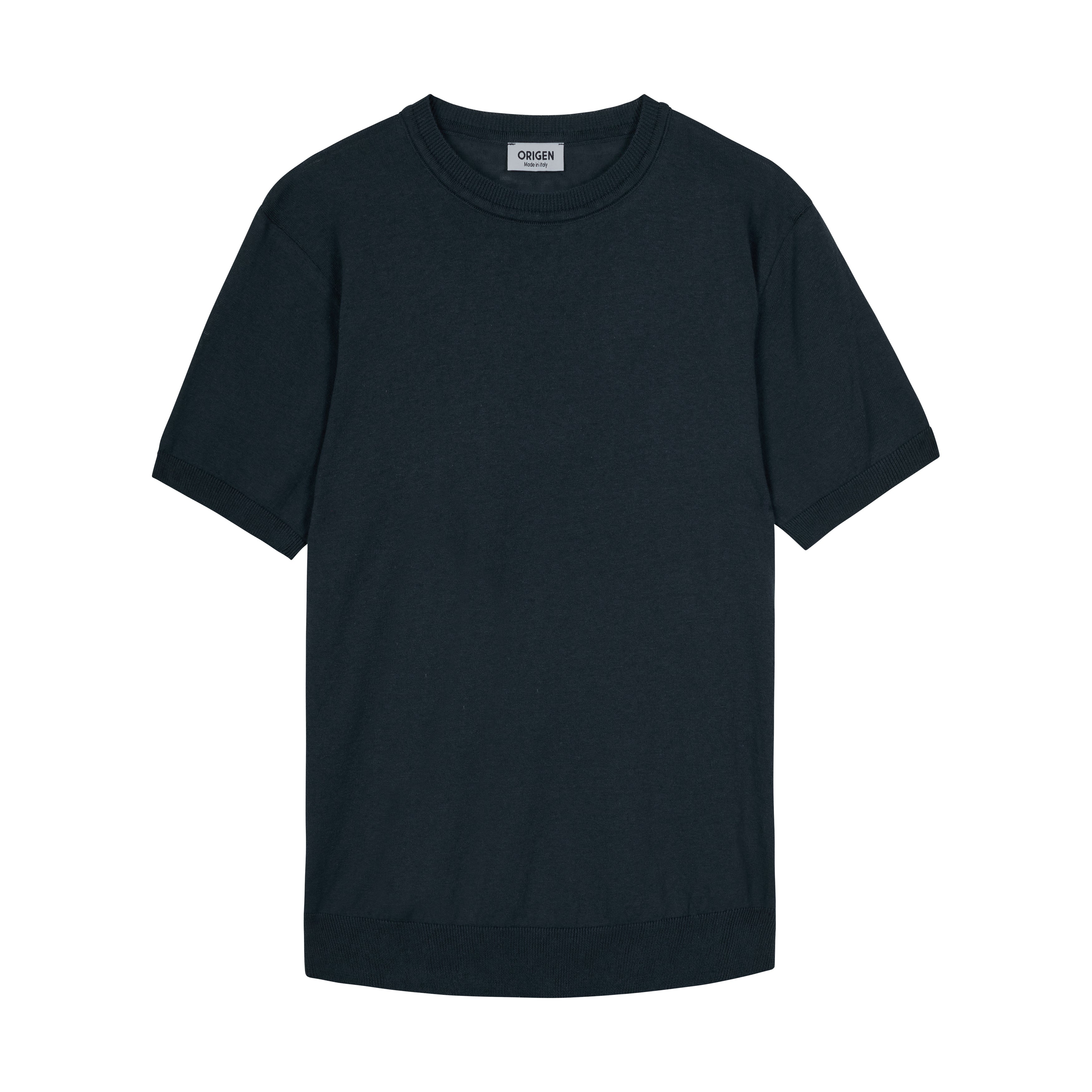 T.SHIRT PAOLO NAVY LINEN/COTTON