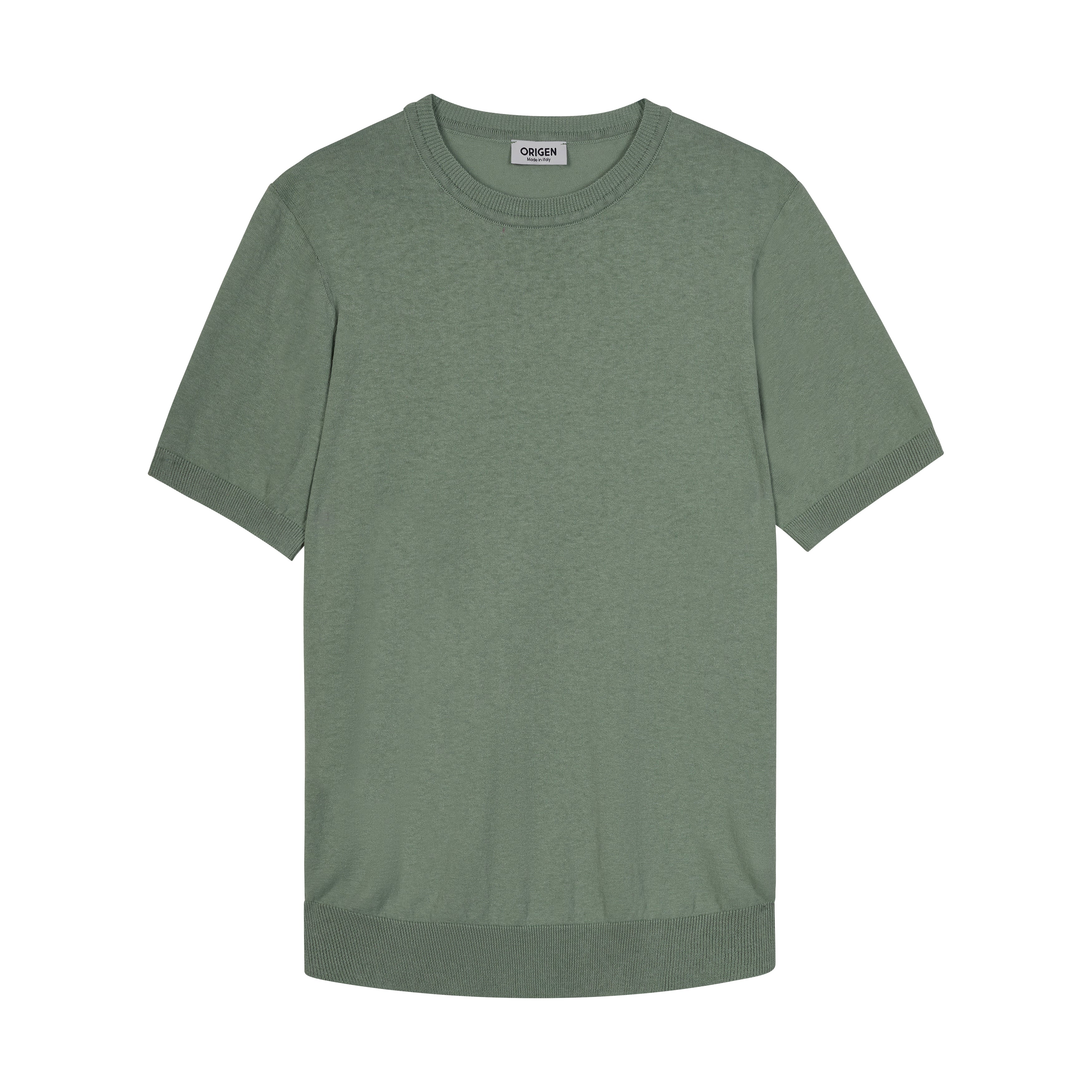 T.SHIRT PAOLO GREEN LINEN/COTTON