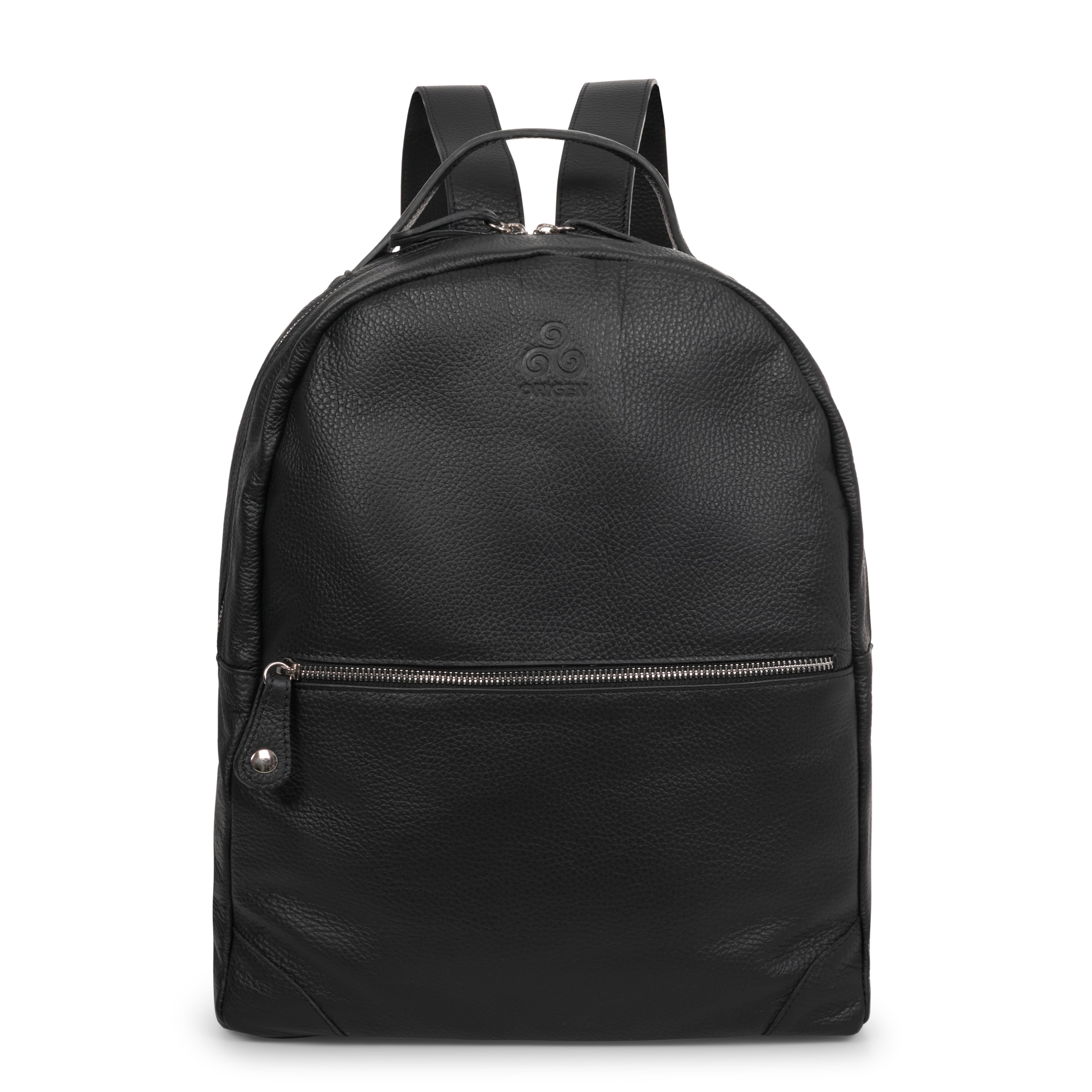 dollaro pebble leather backpack BLACK LEATHER BACKPACK DOLLARO – Origen Man