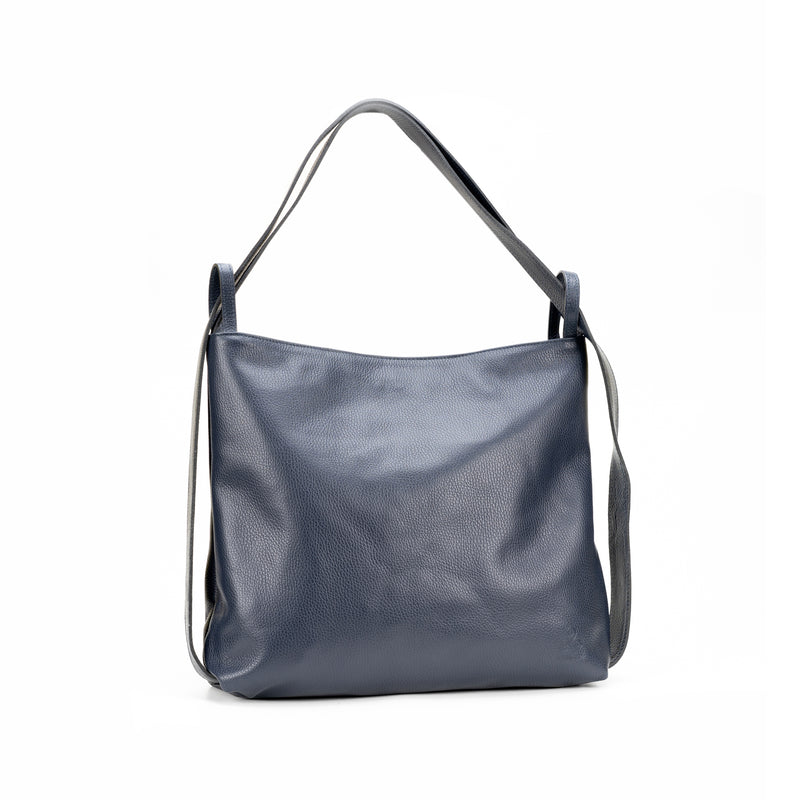 Night blue backpack bag leather