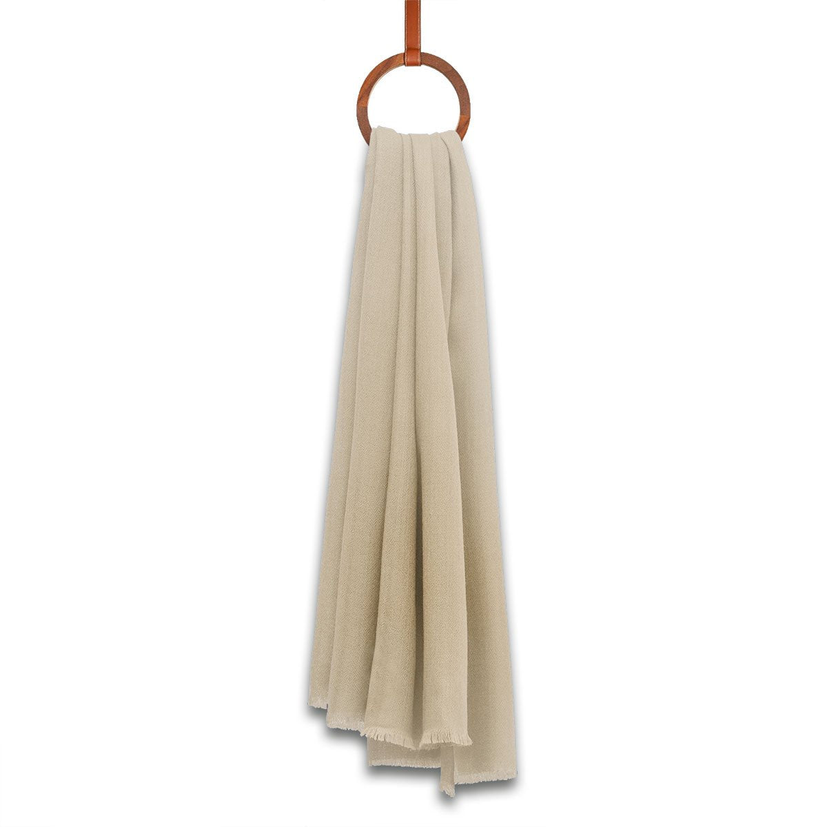 Beige cashmere scarf