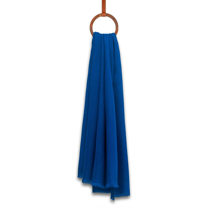 Klein blue cashmere scarf