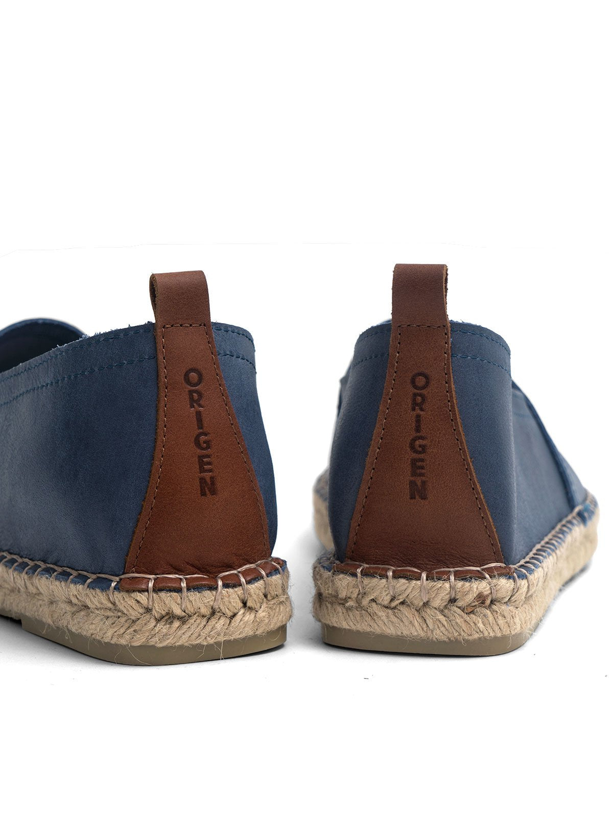 Espadrilles split leather navy
