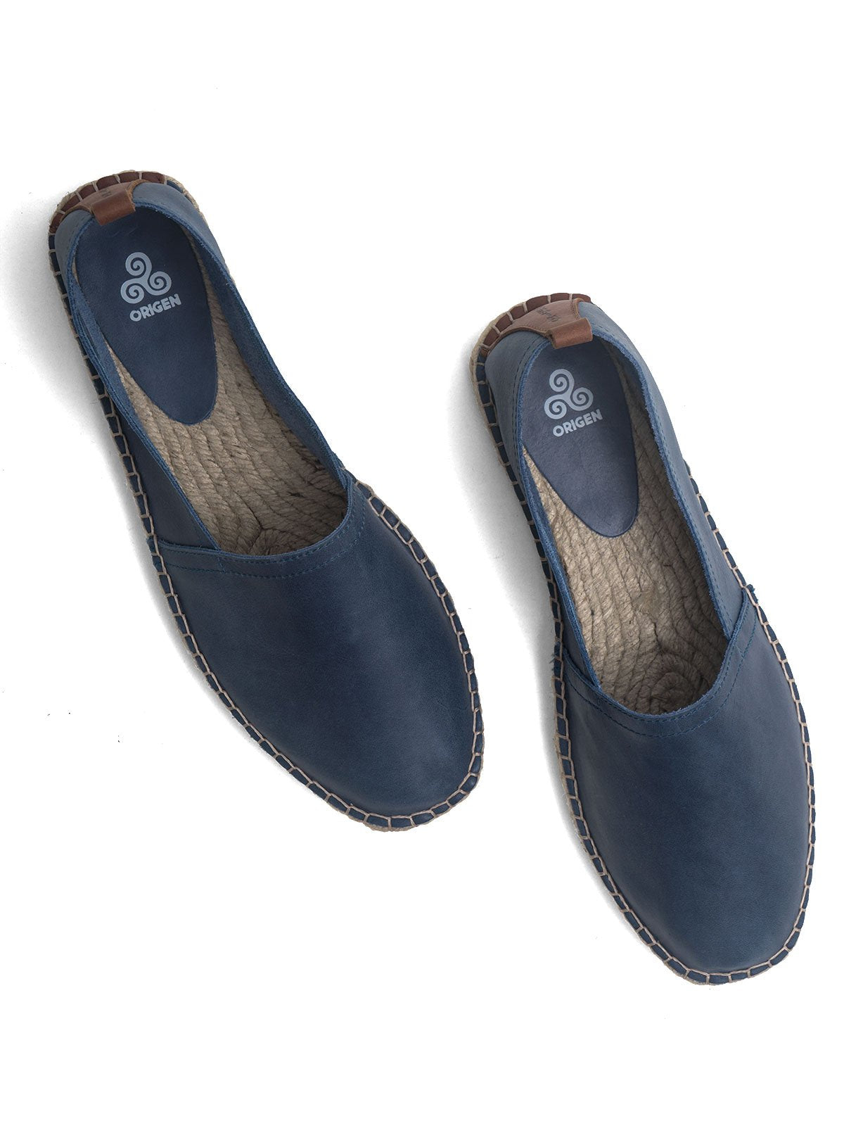 Espadrilles split leather navy
