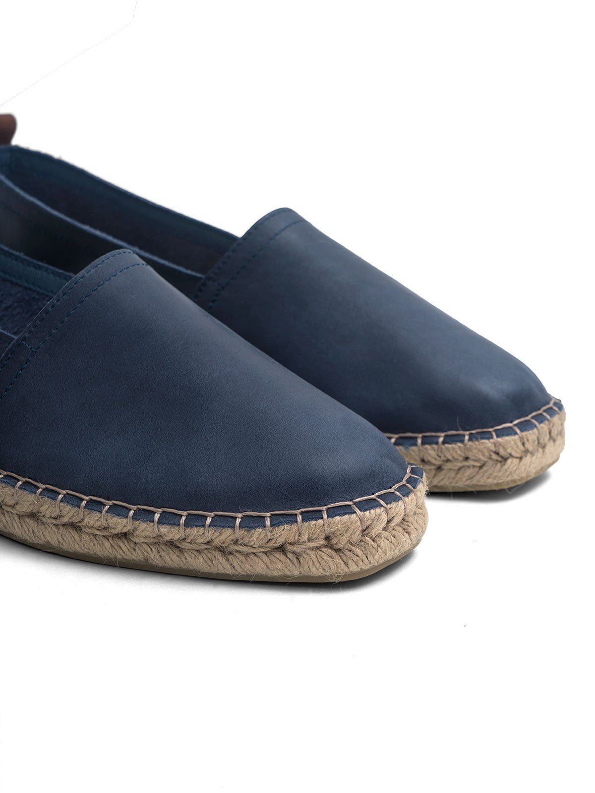 Espadrilles split leather navy