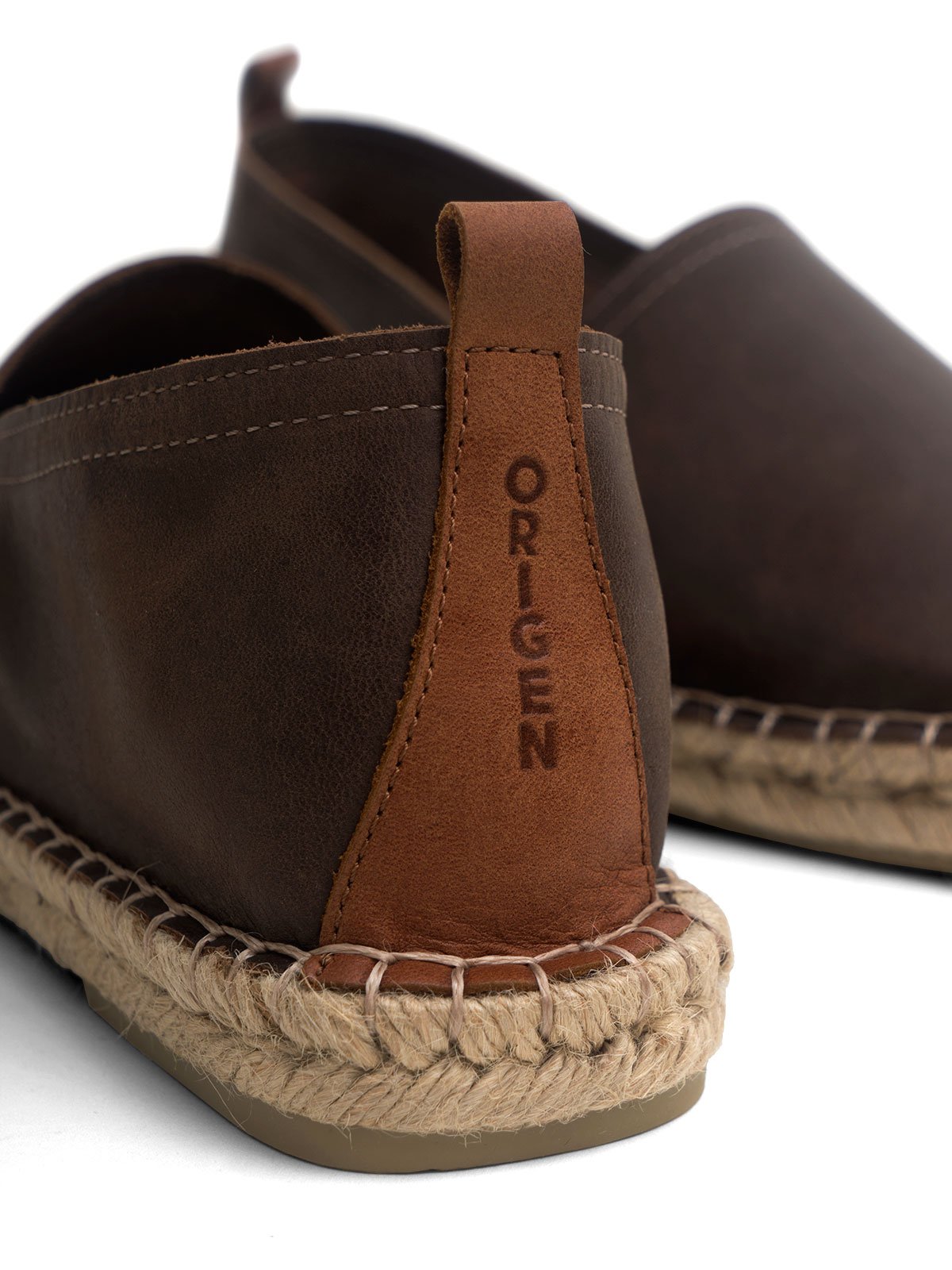 Espadrilles split leather brown