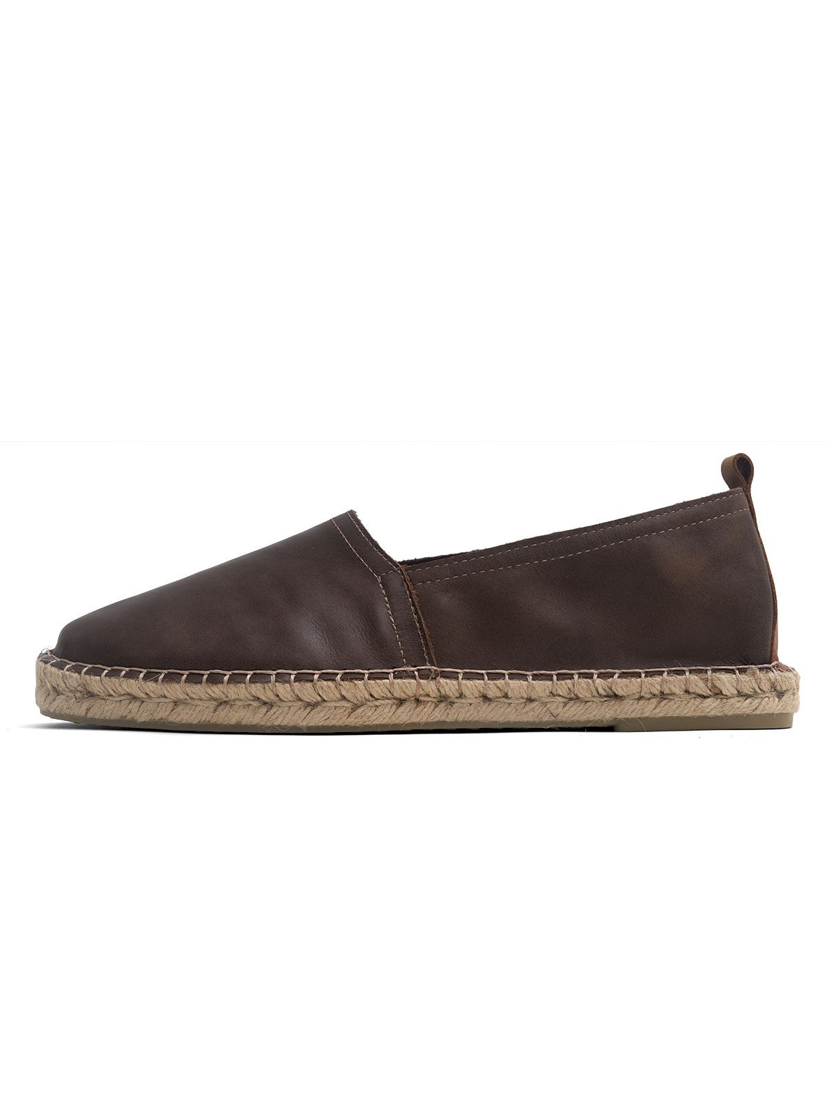 Espadrilles split leather brown
