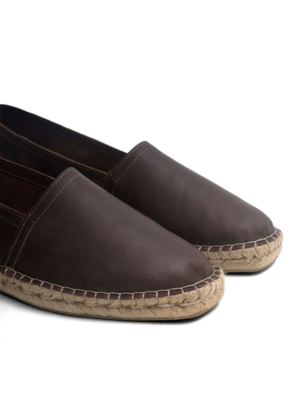Espadrilles split leather brown
