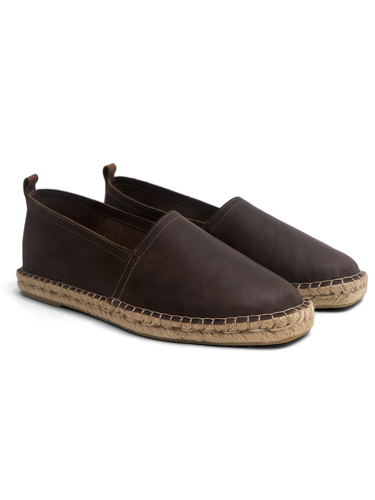 Espadrilles split leather brown