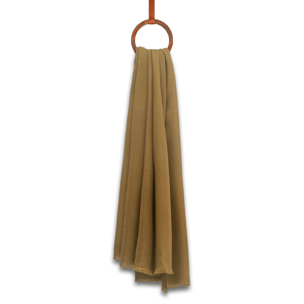 Camel cashmere scarf
