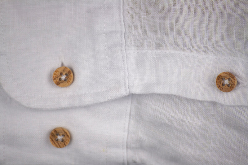 white linen shirt