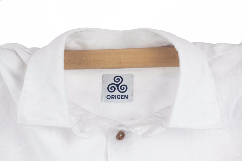 white linen shirt