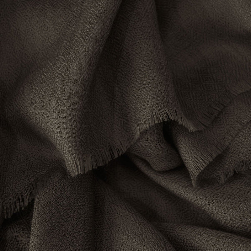 Bufanda de cachemira marrón oscuro