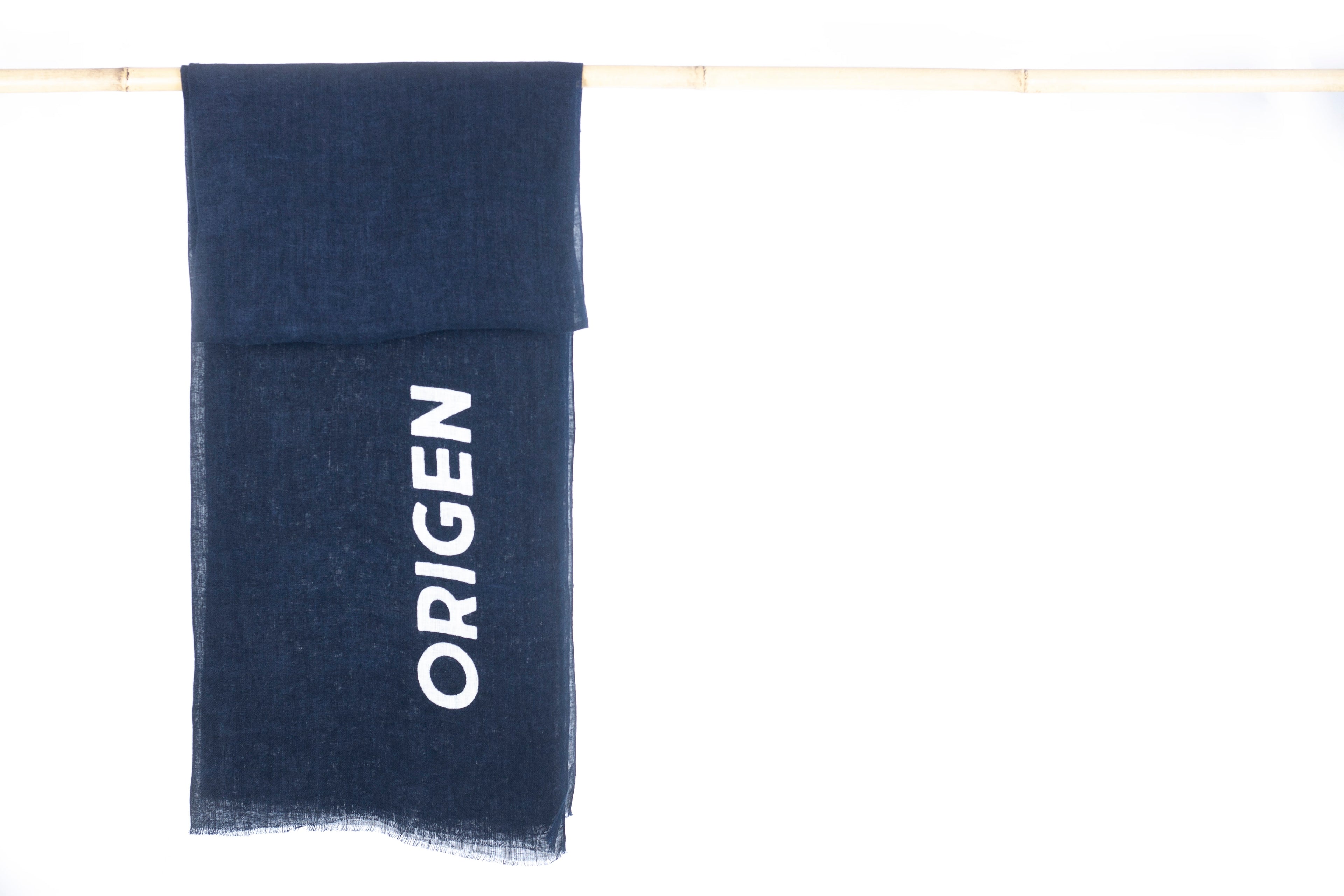 Navy linen scarf