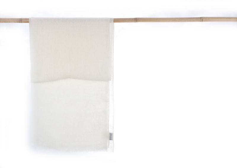 Bufanda de lino blanco