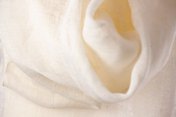 WHITE linen scarf