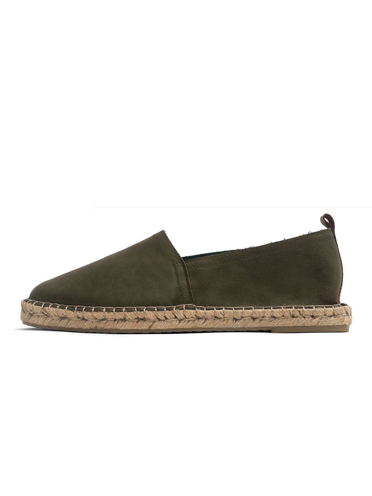 Espadrilles split leather green