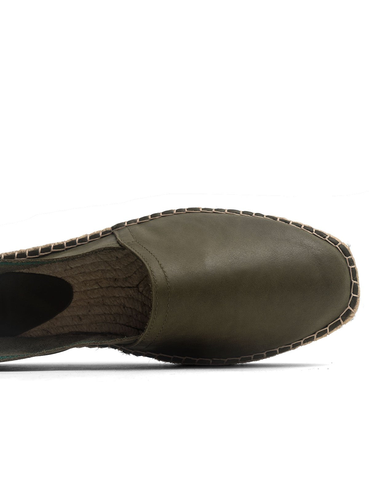 Espadrilles split leather green