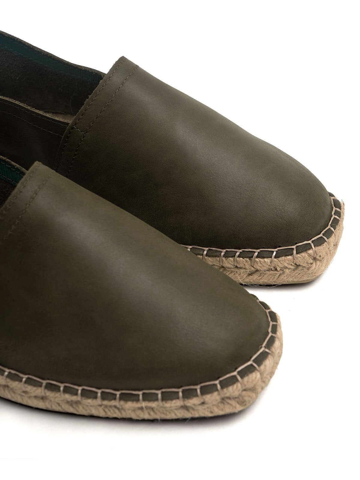 Espadrilles split leather green