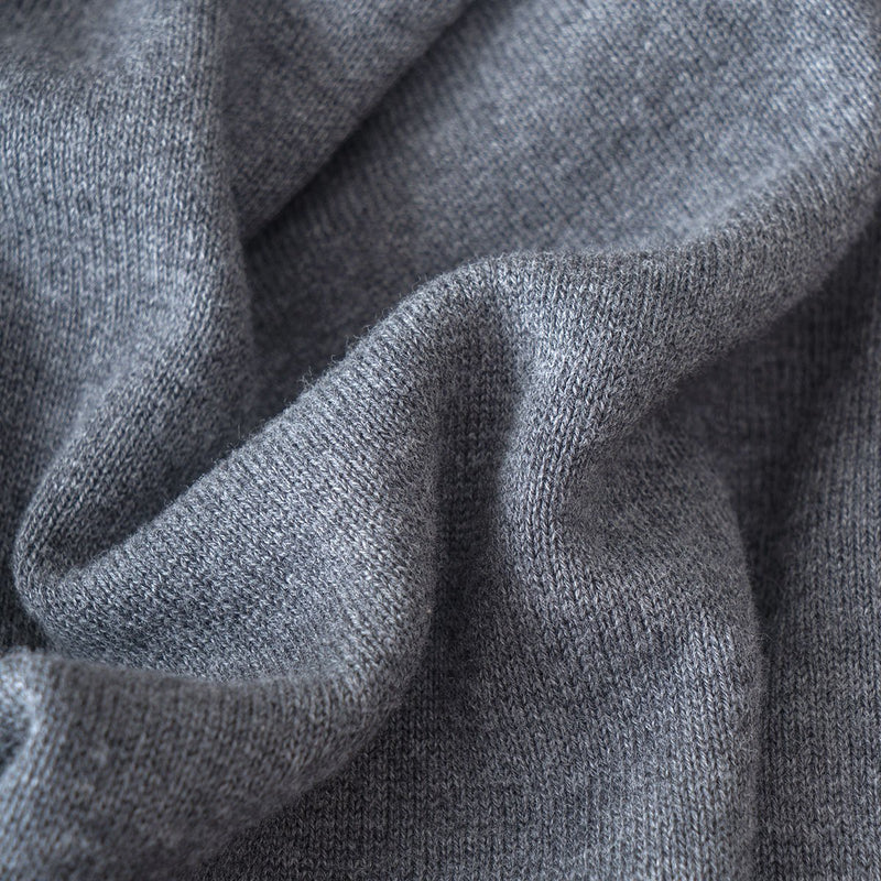 Grey cotton knit sweatshirt