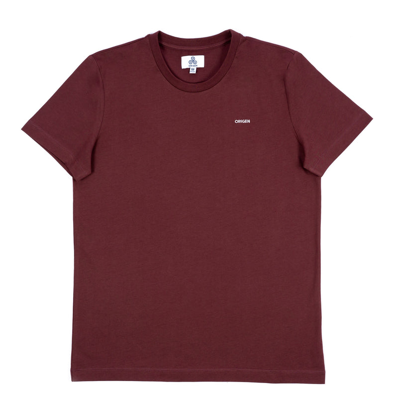 Organic bordeaux log t-shirt