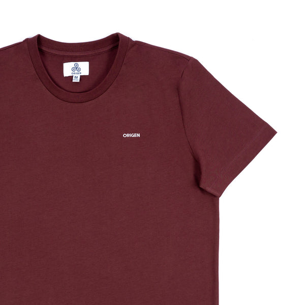Organic bordeaux log t-shirt