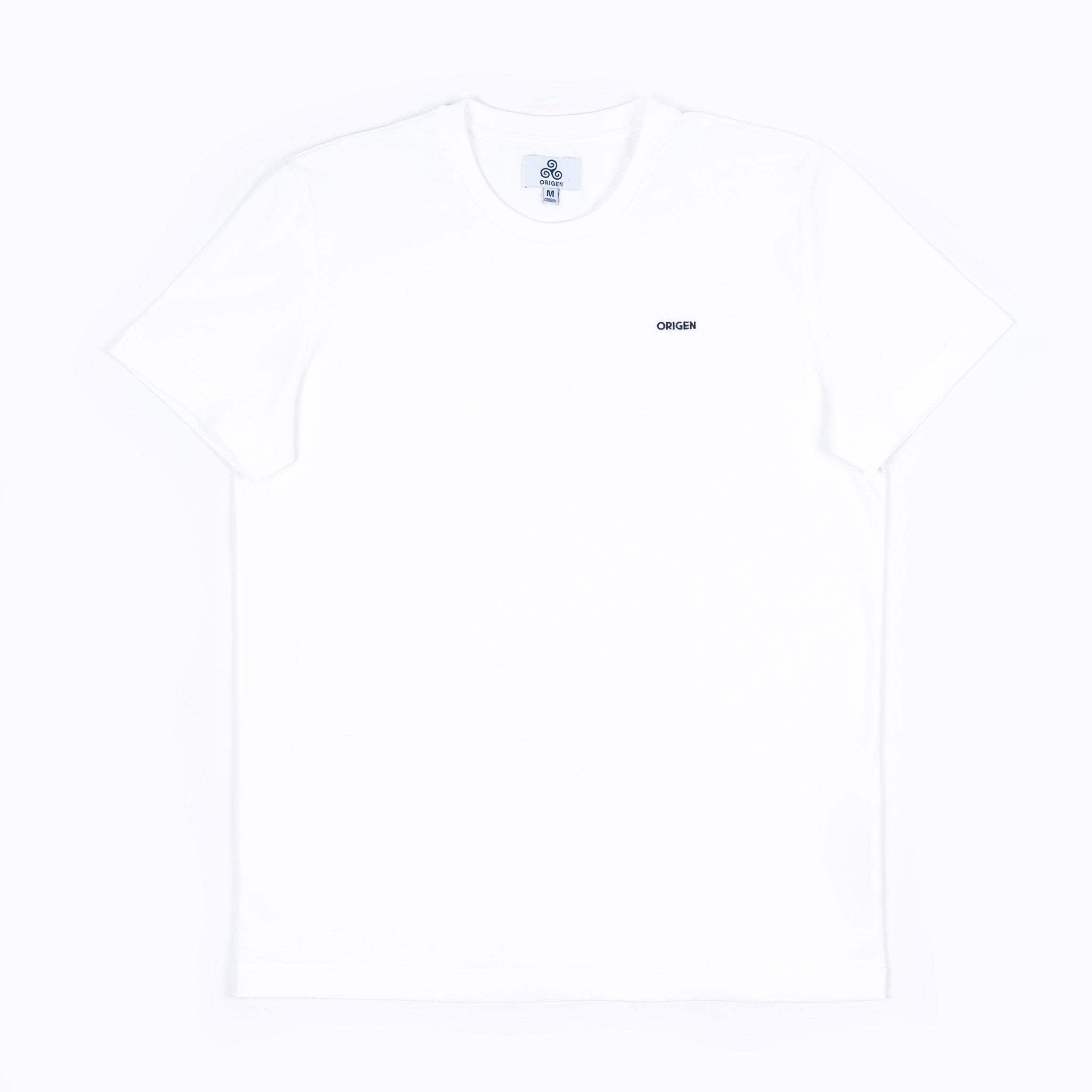 Organic white log t-shirt – Origen Man