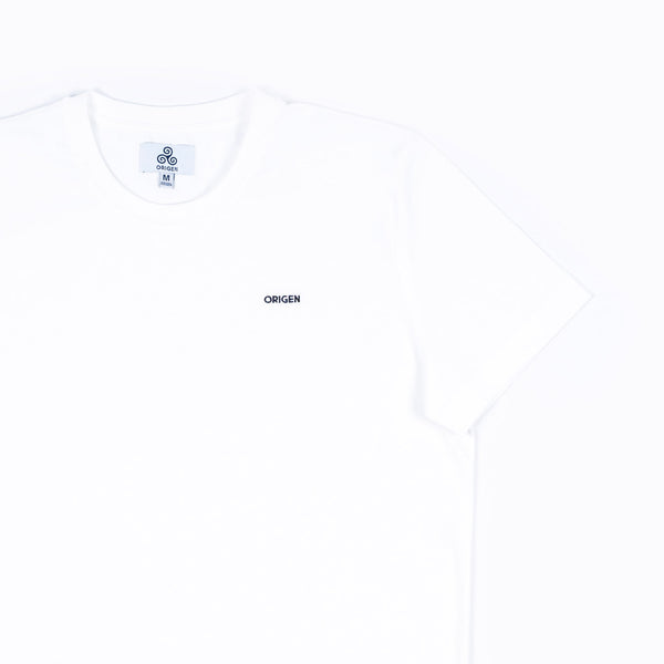 Organic white log t-shirt