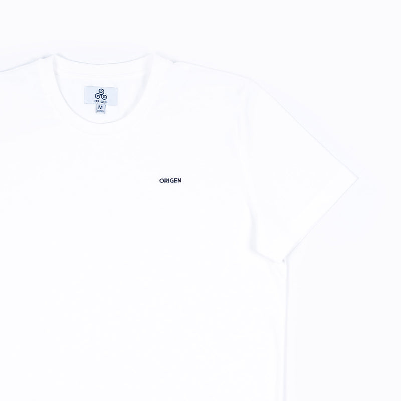 Organic white log t-shirt