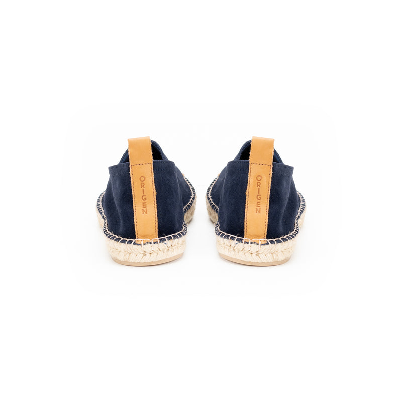 Espadrilles split suede navy