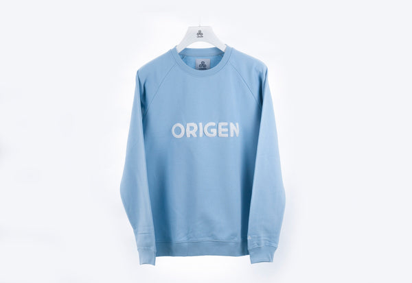 Classic light blue cotton sweatshirt