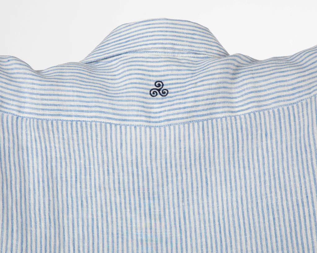 CAMICIA GOR STRIP CELESTE
