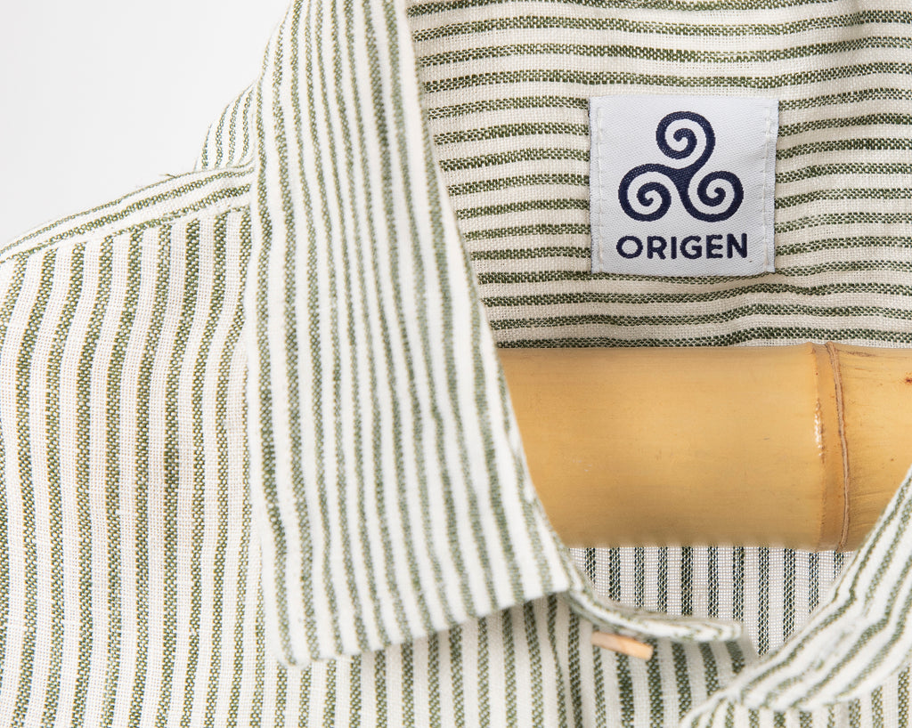 CAMICIA FIN STRIP VERDE
