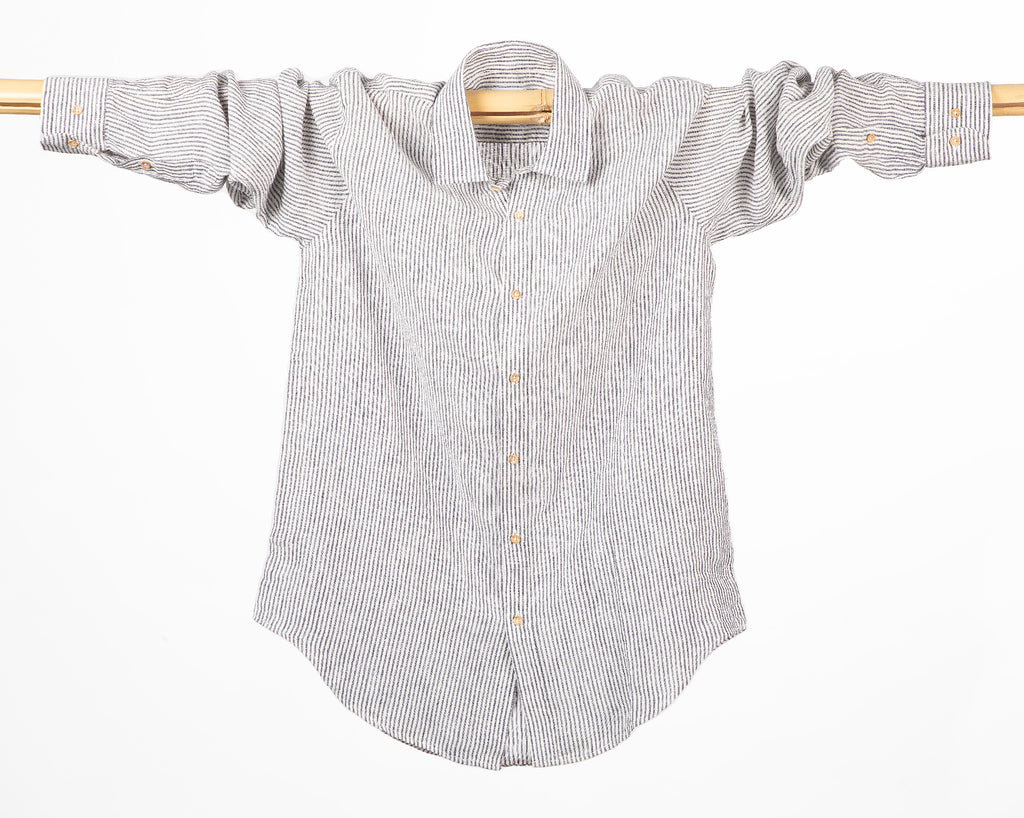 CAMICIA FIN STRIP NAVY