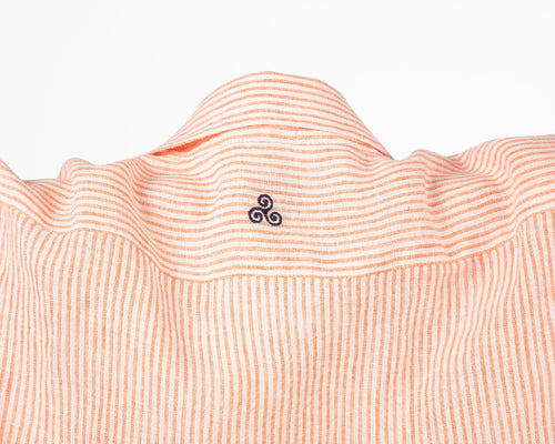 CAMICIA FIN STRIP ARANCIO